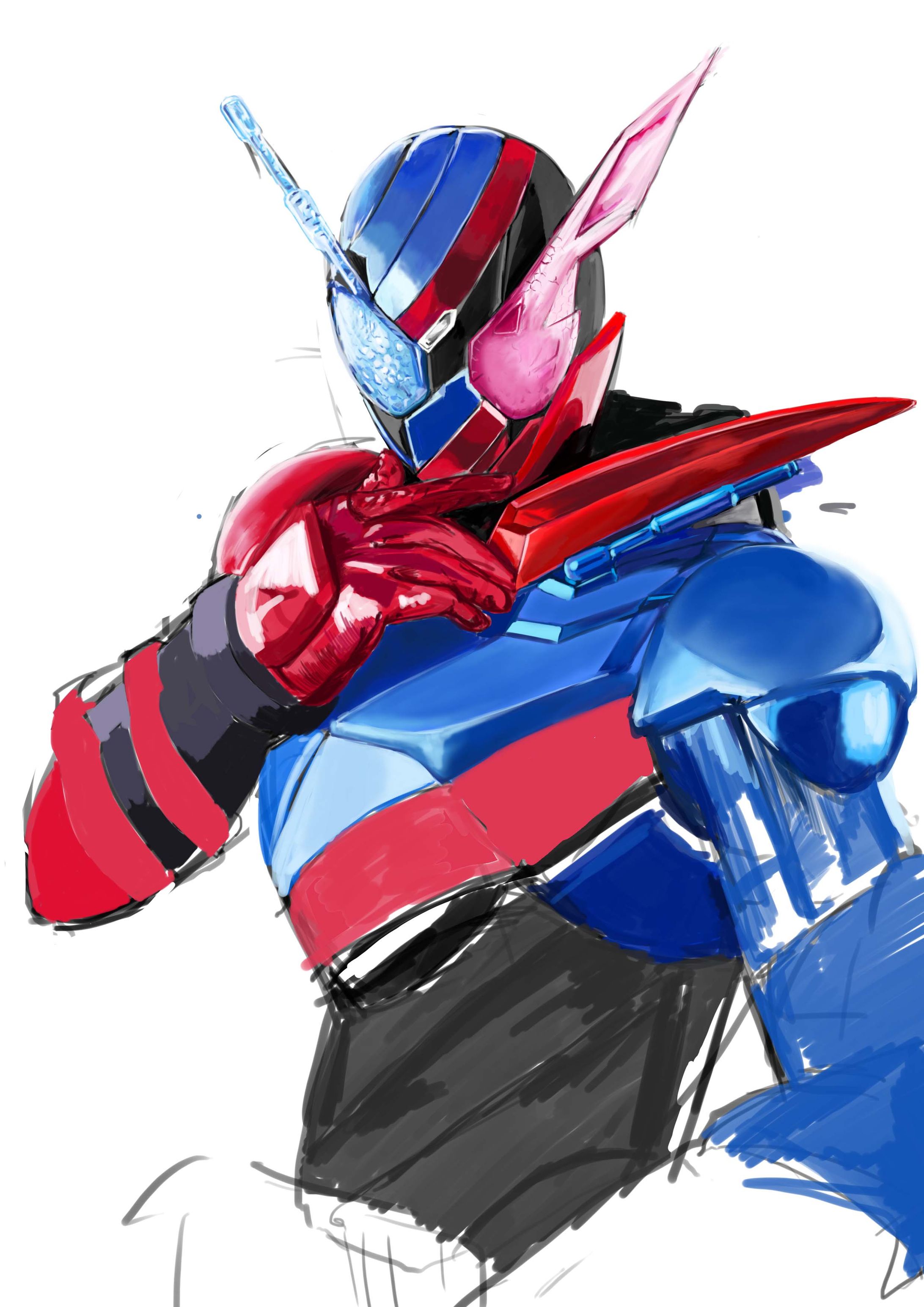 仮面ライダービルド　模写-1