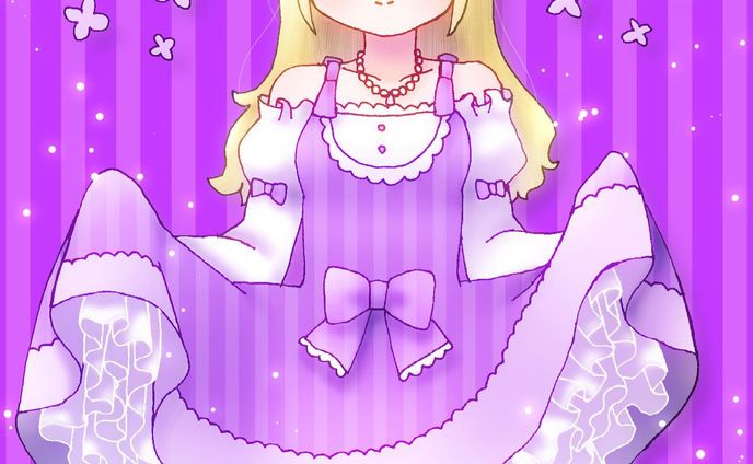 お絵かき、女の子イラスト