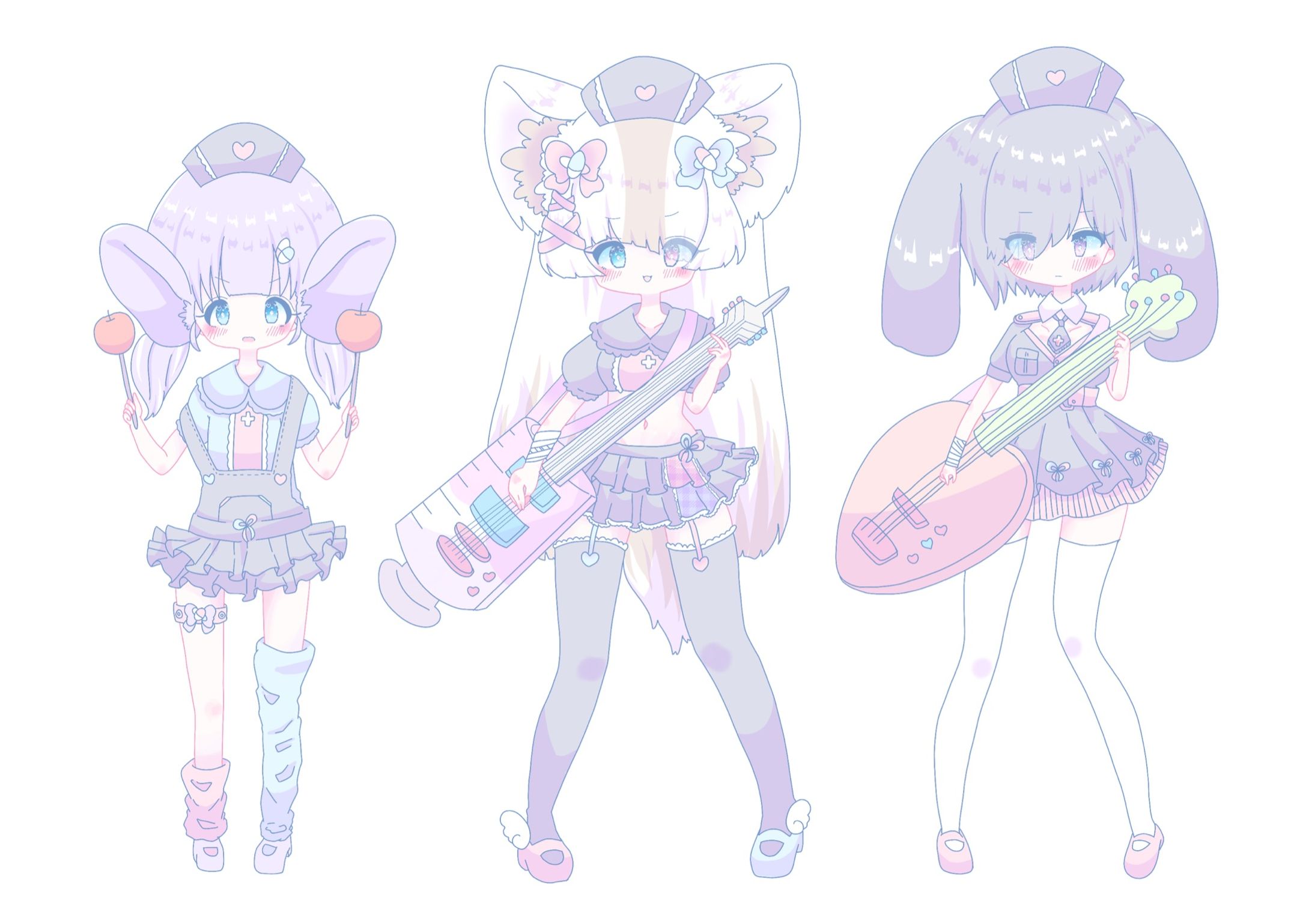 バンド＋動物をテーマにしたオリジナルキャラクター-1