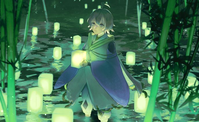 ［work］ 這々 底寝様 ［2周年記念イラスト］