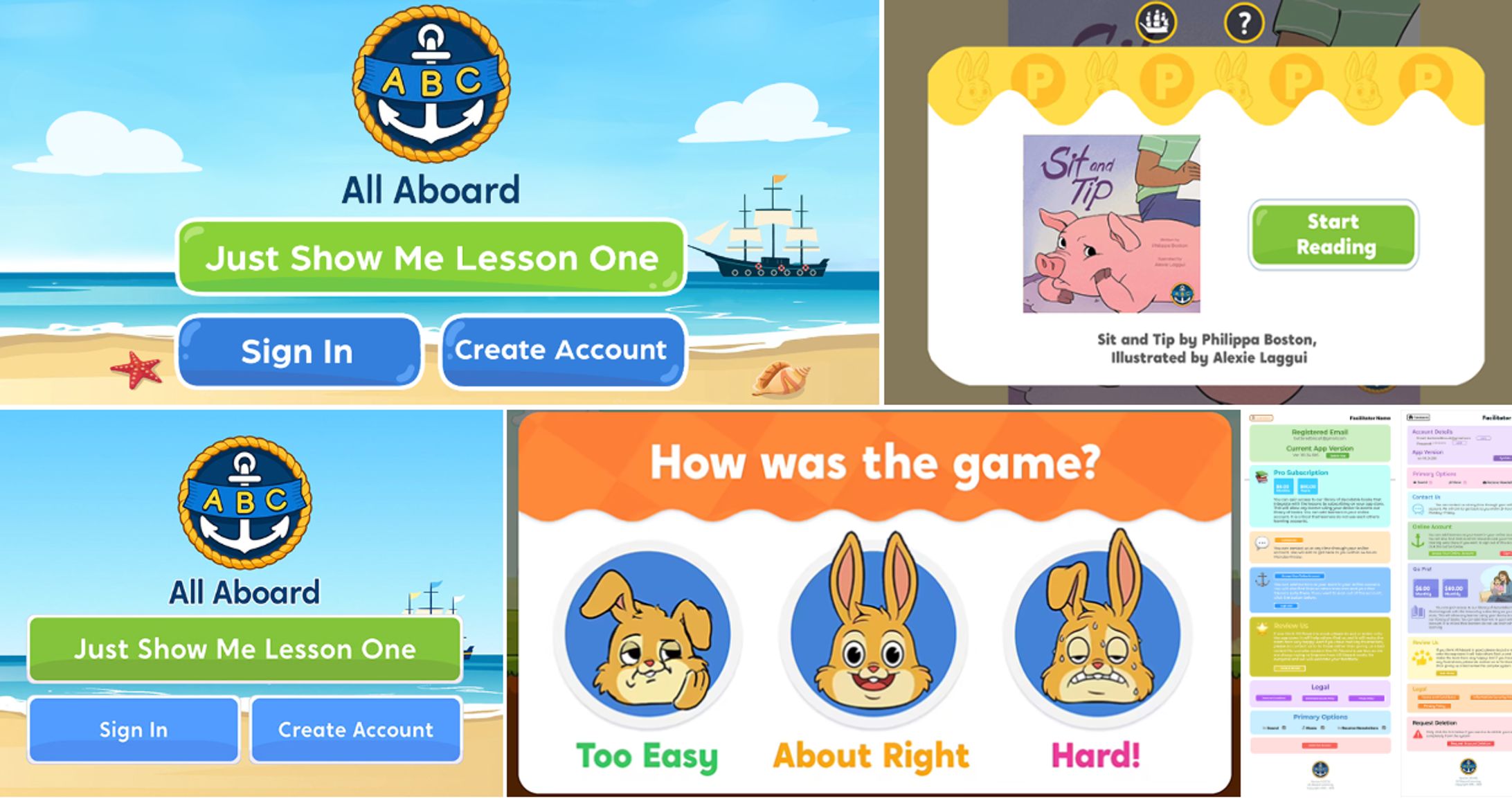 All Aboard UI mockup app designs-1