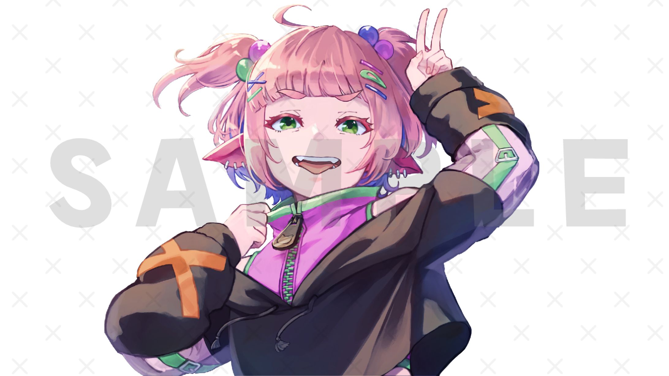 【豚痴気すぶた様】歌ってみた動画用イラスト-1