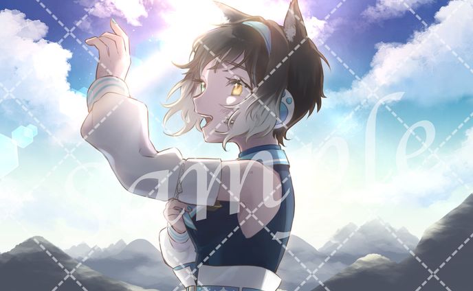 歌ってみた動画用イラスト