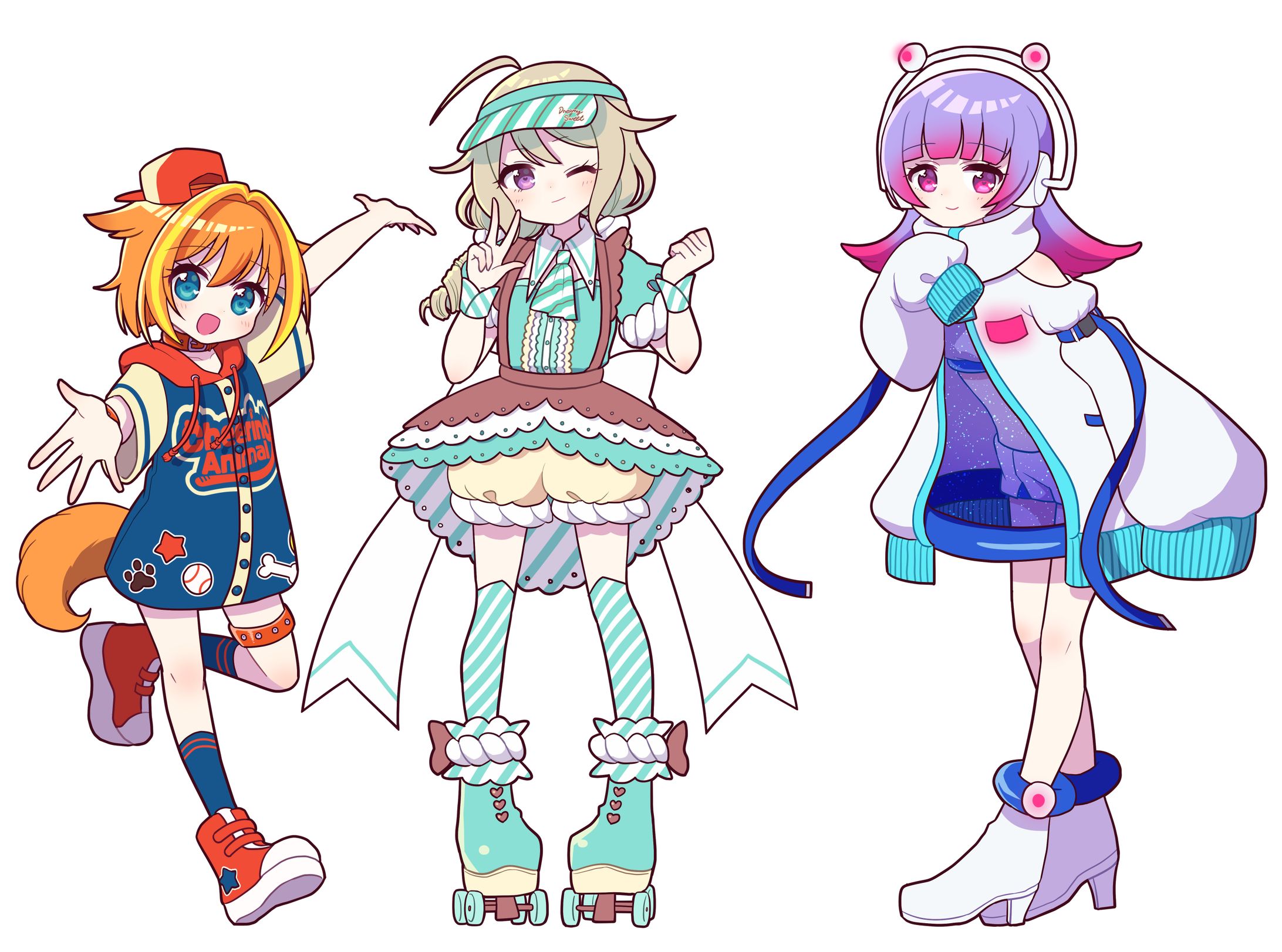 マキ/ヒナタ/ノア 全身イラスト-1