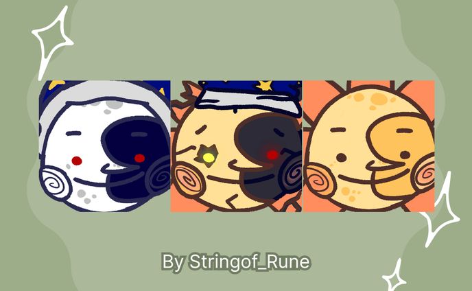 Moon, Eclipse, Sun FNAF;SB Emotes