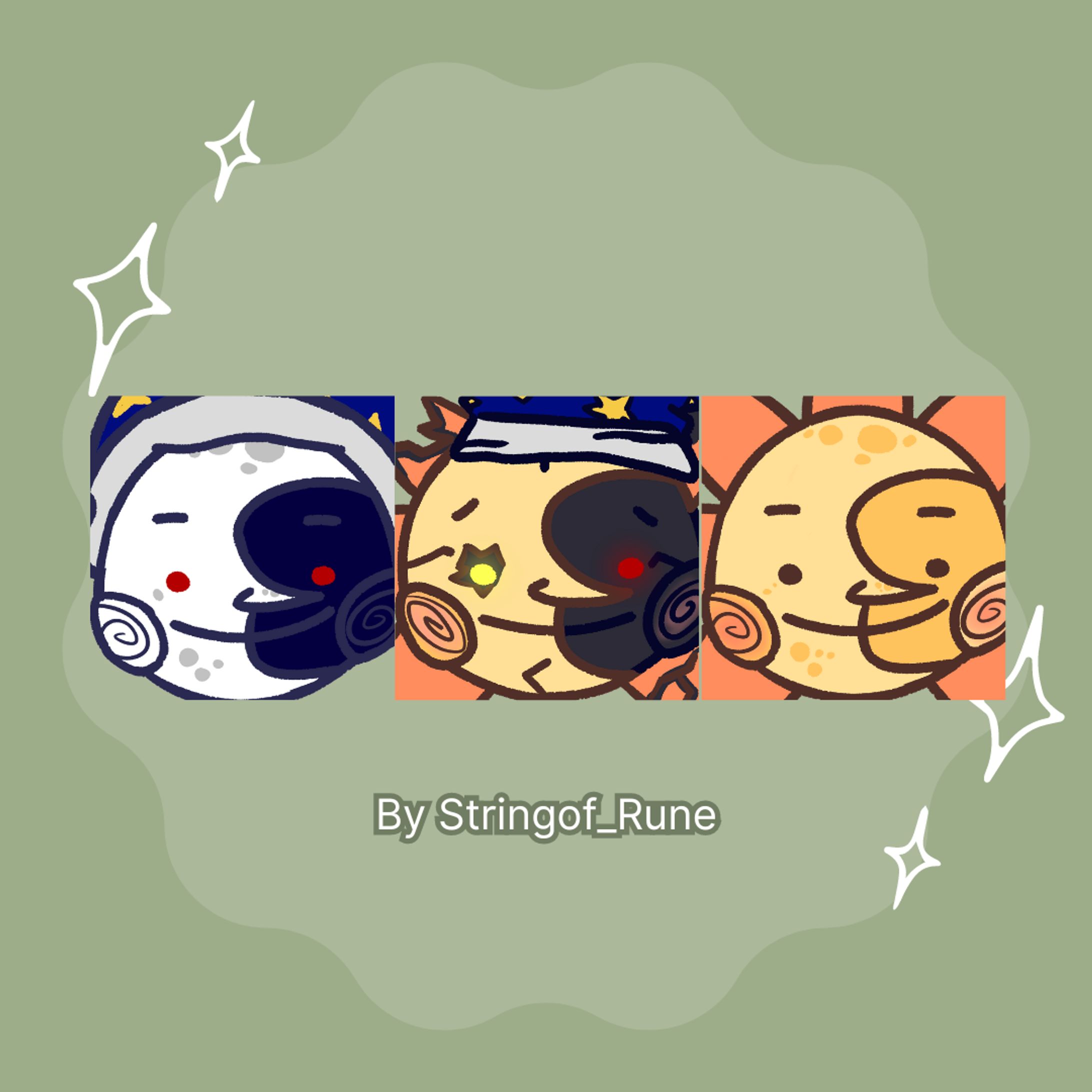 Moon, Eclipse, Sun FNAF;SB Emotes-1