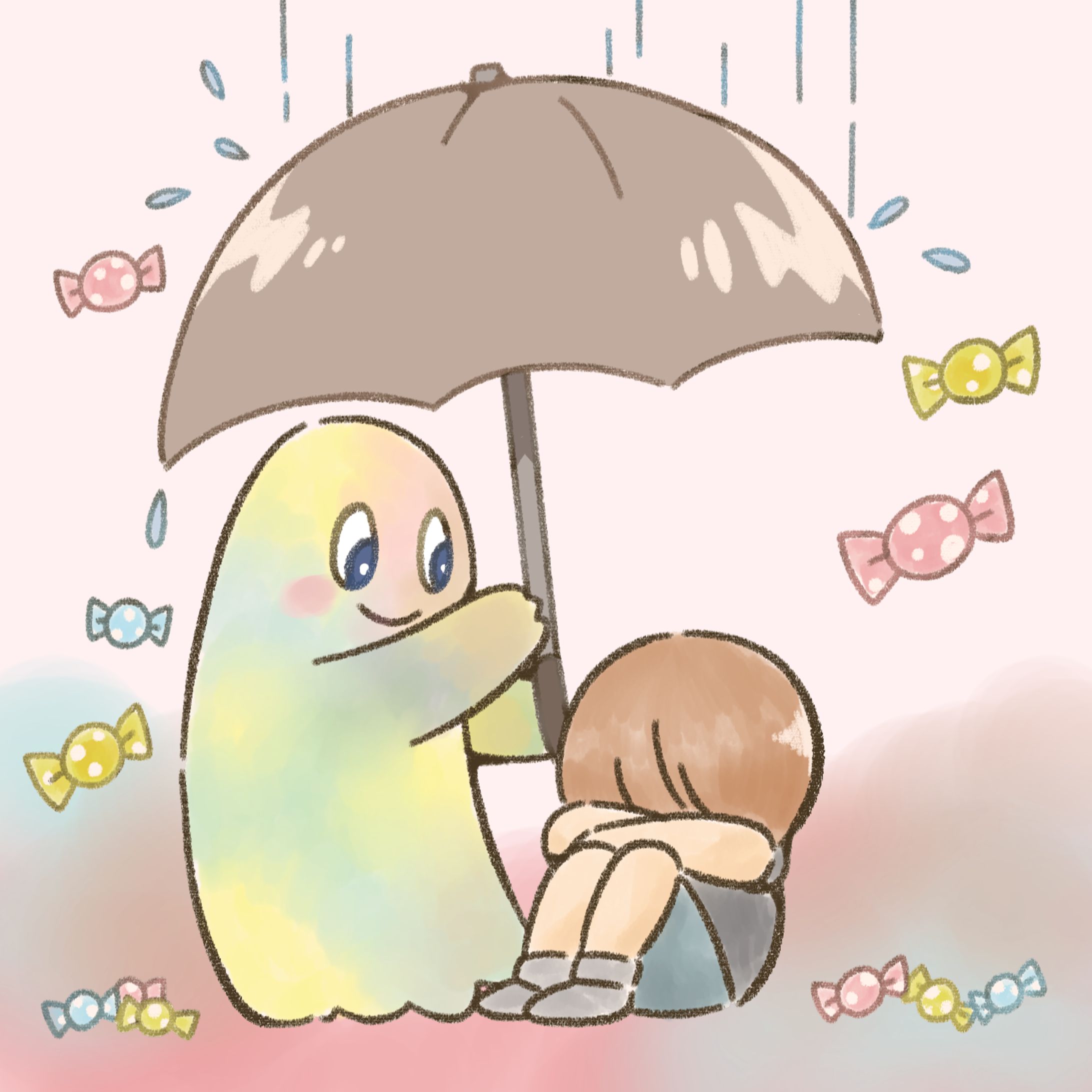 【入賞】【掲載】絵本「やさしささがし〜いたずらネコとやさしいおばけ〜」-1