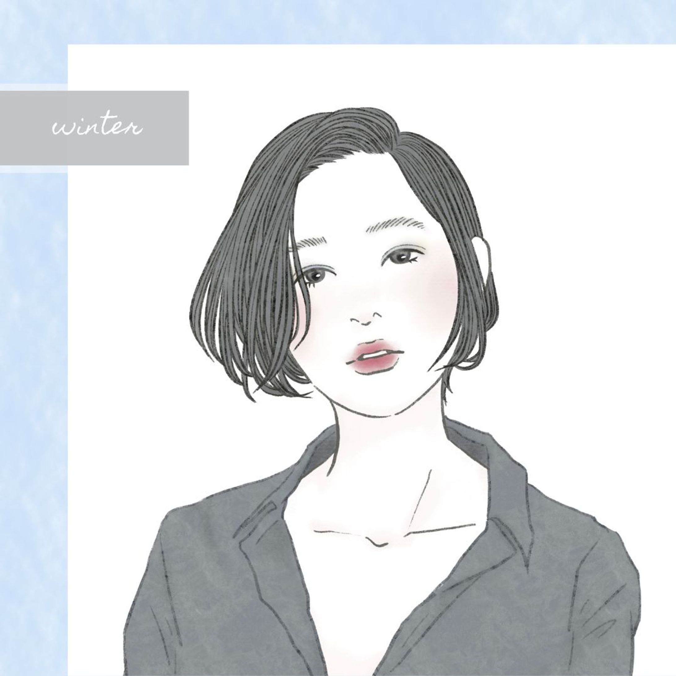 ルミネ有楽町様「オンラインパーソナルカラー診断」イラスト制作-1