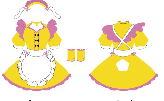 月とうさぎをコンセプトにした衣装デザイン Aタイプ