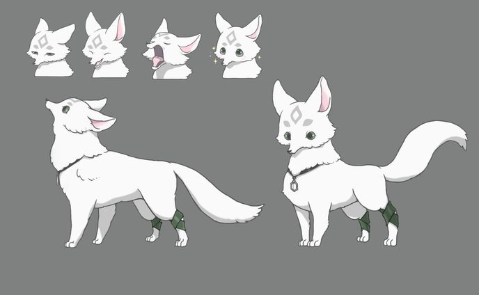 Vtuberのお手伝い動物キャラクターデザイン