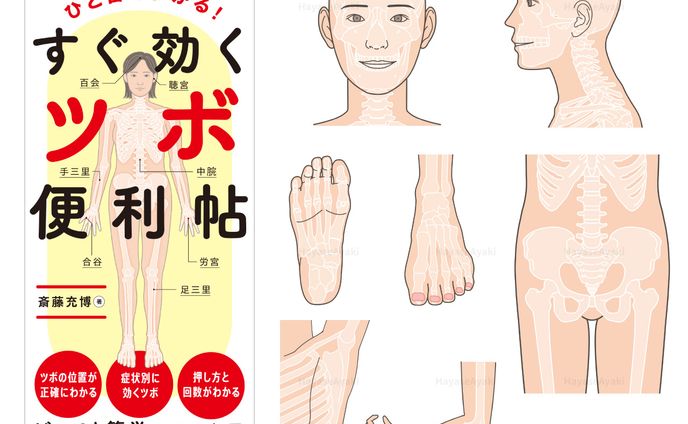 〈カバー・挿絵〉書籍「ひと目でわかる！すぐ効くツボ便利帳」