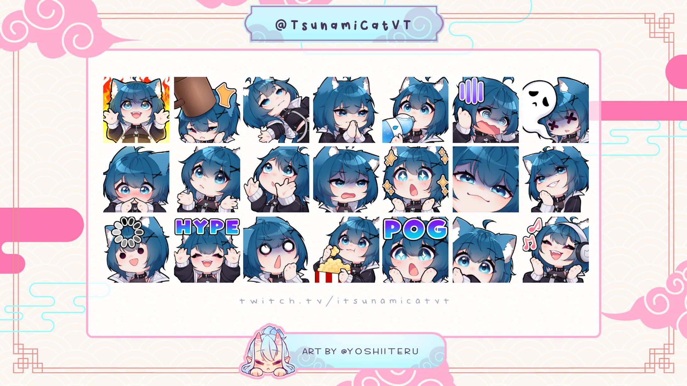 Emote commission for TsunamiCatVT-1