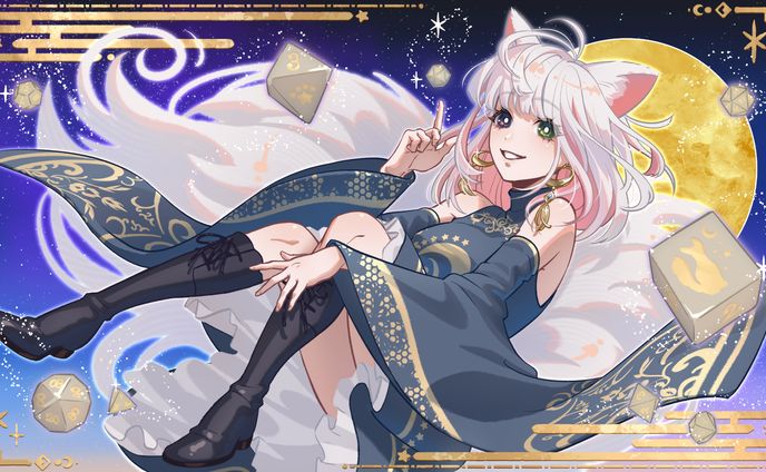 【ご依頼】満月みお 様【配信素材用イラスト】