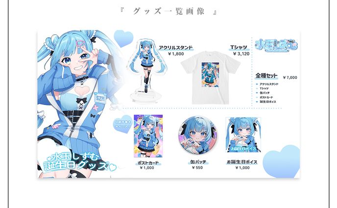 誕生日グッズ一覧画像  | 水玉しずむ様