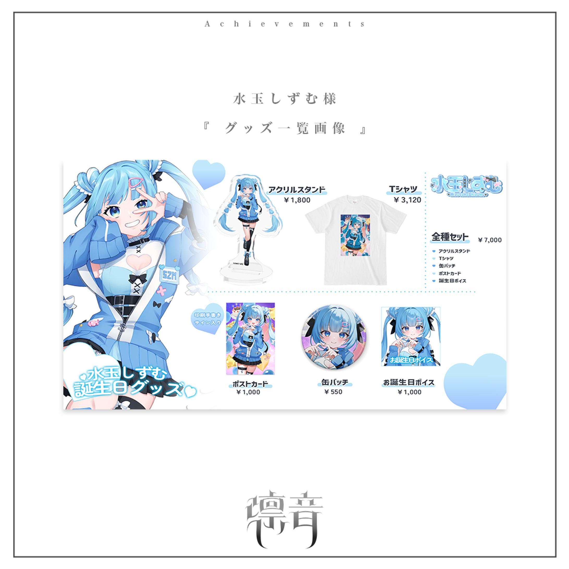 誕生日グッズ一覧画像  | 水玉しずむ様-1