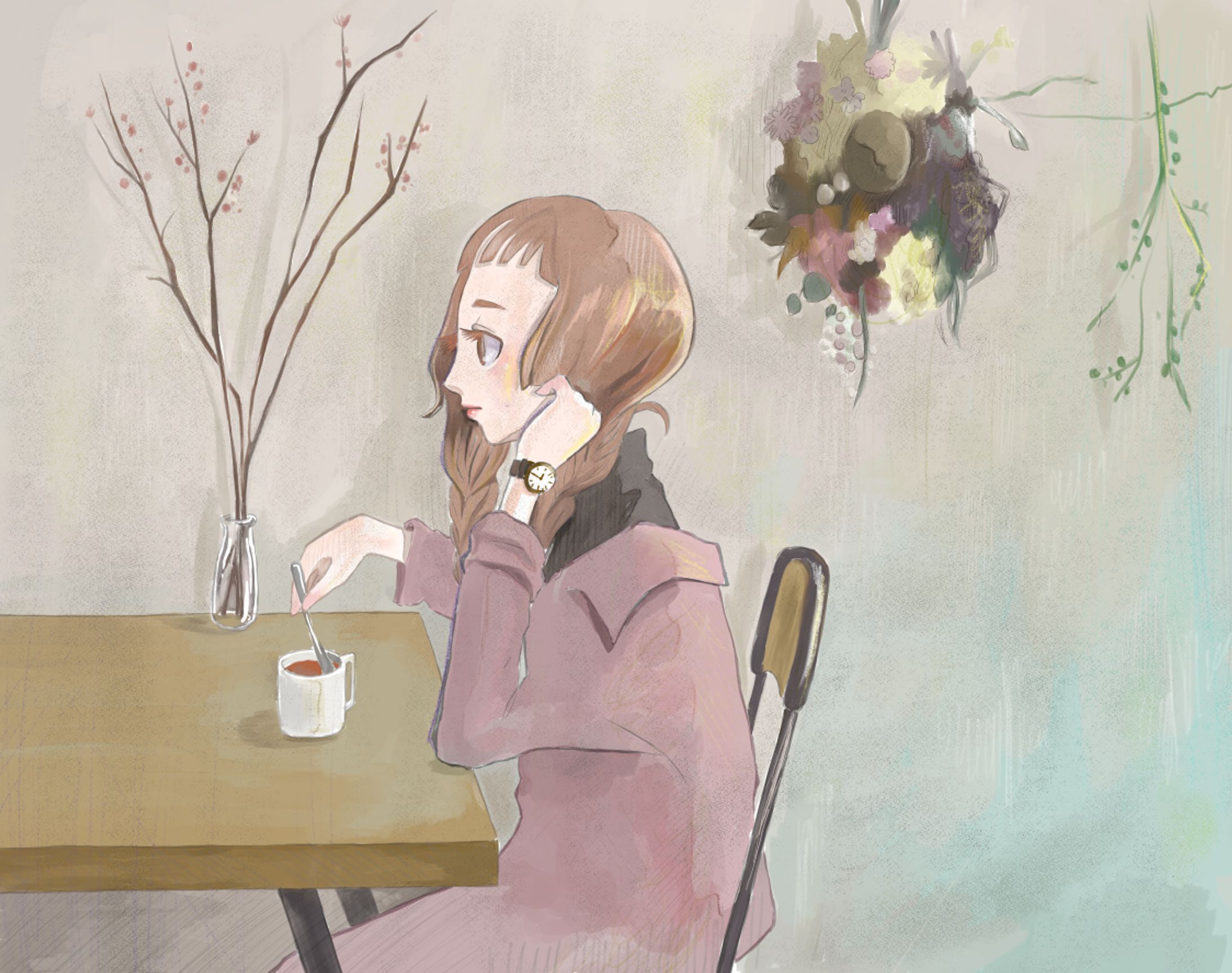オリジナル作品『カフェみたいな部屋に憧れる』-1