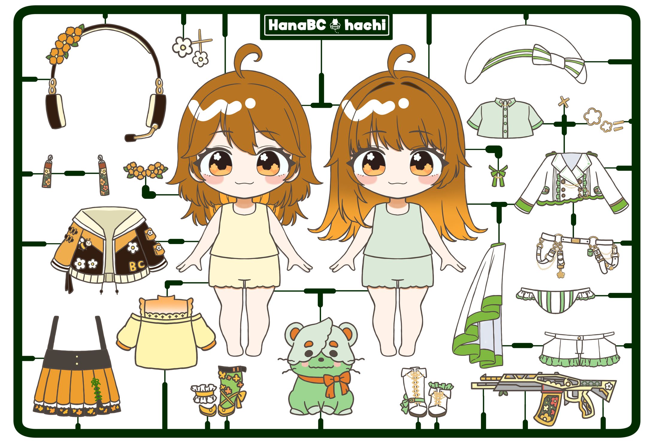 ご依頼：花菱はち様グッズ用イラスト-1