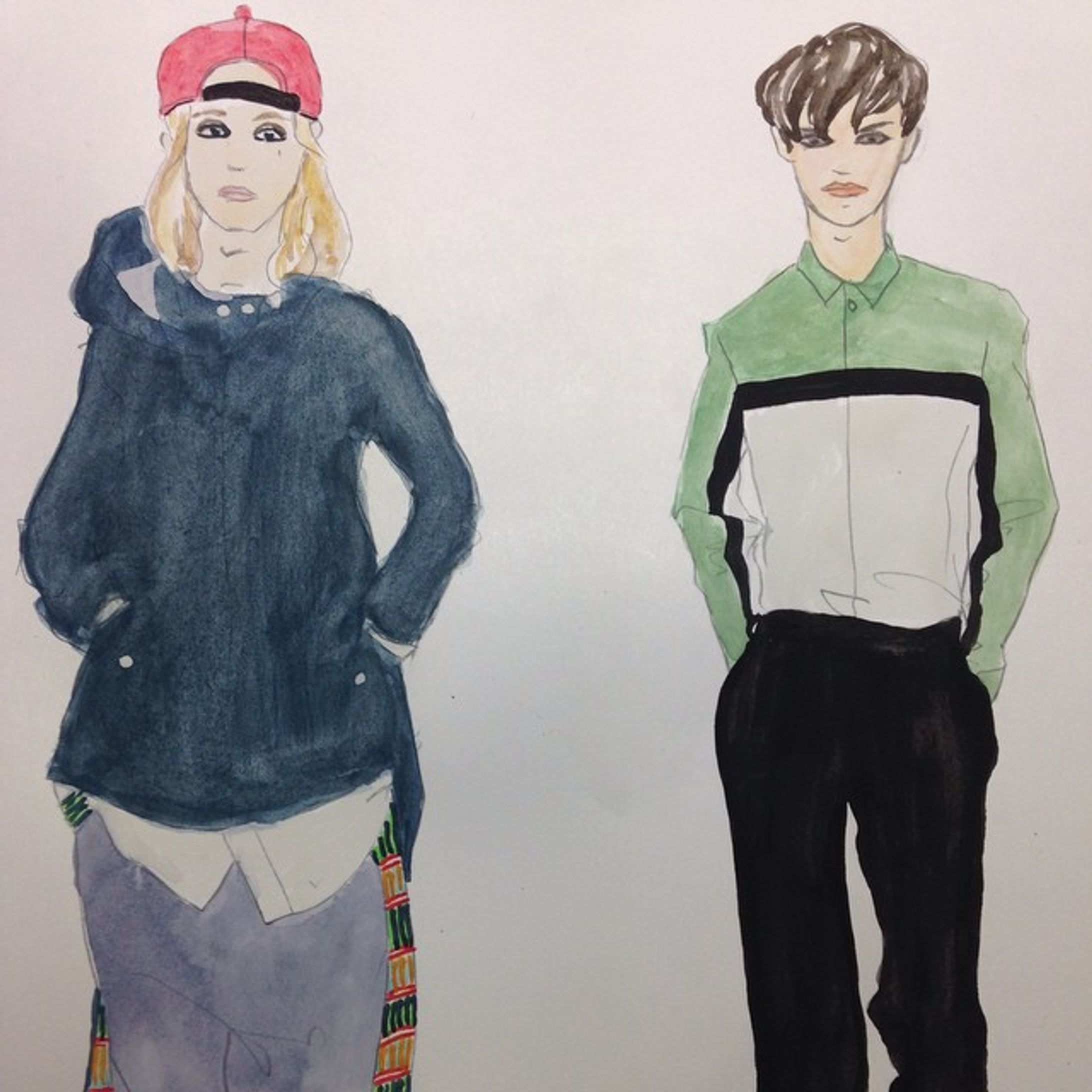 #15fw #fashion #mens #juliendavid #carven #collection #runway #ny #milano #paris #london #magazine #popeye #homme #uomo #nyfw #vogue #ファッション #コレクション #秋冬 #ランウェイ #イラスト #アート #ファッションイラスト #メンズ #ジュリアンデイビッド #カルヴェン #elliekubota #fsellie-1