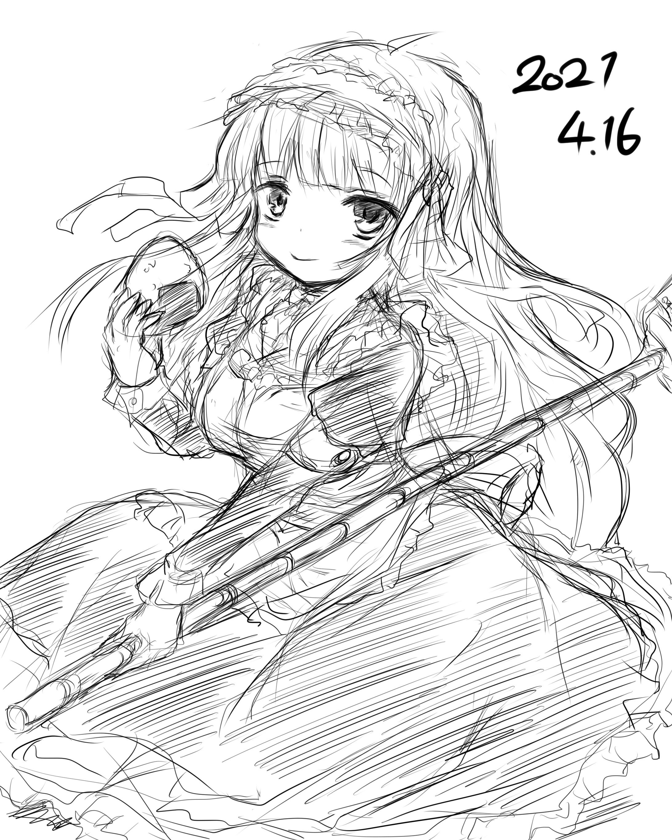 【うちのこ】おにぎりさんラフ-1