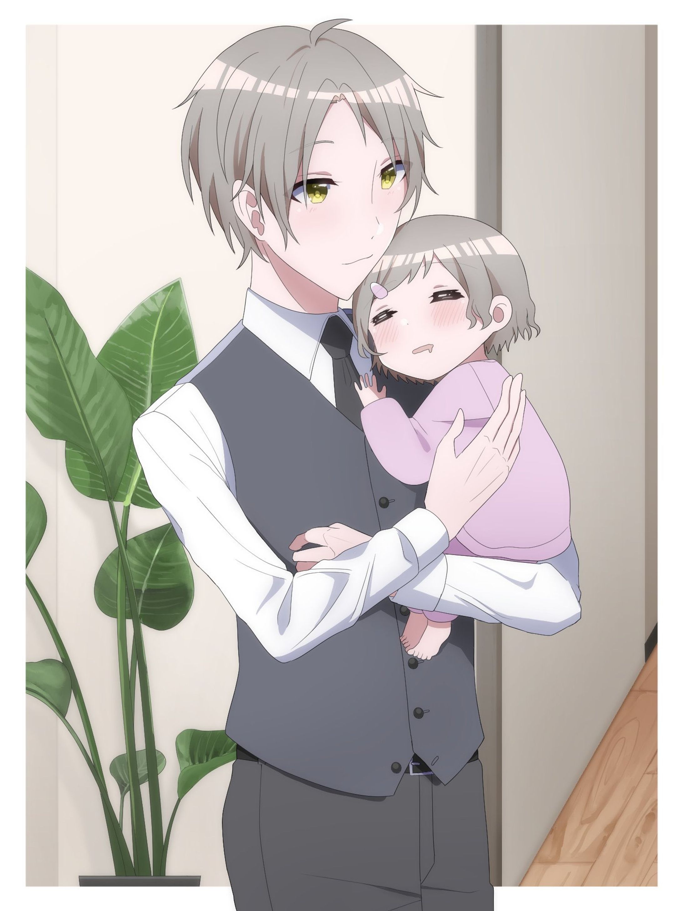 創作　お父さんと女の子-1