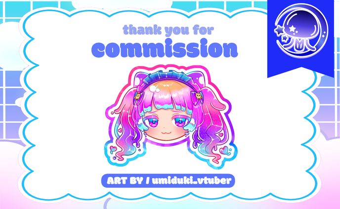 lapel pin Illustration / むもぅたゃん