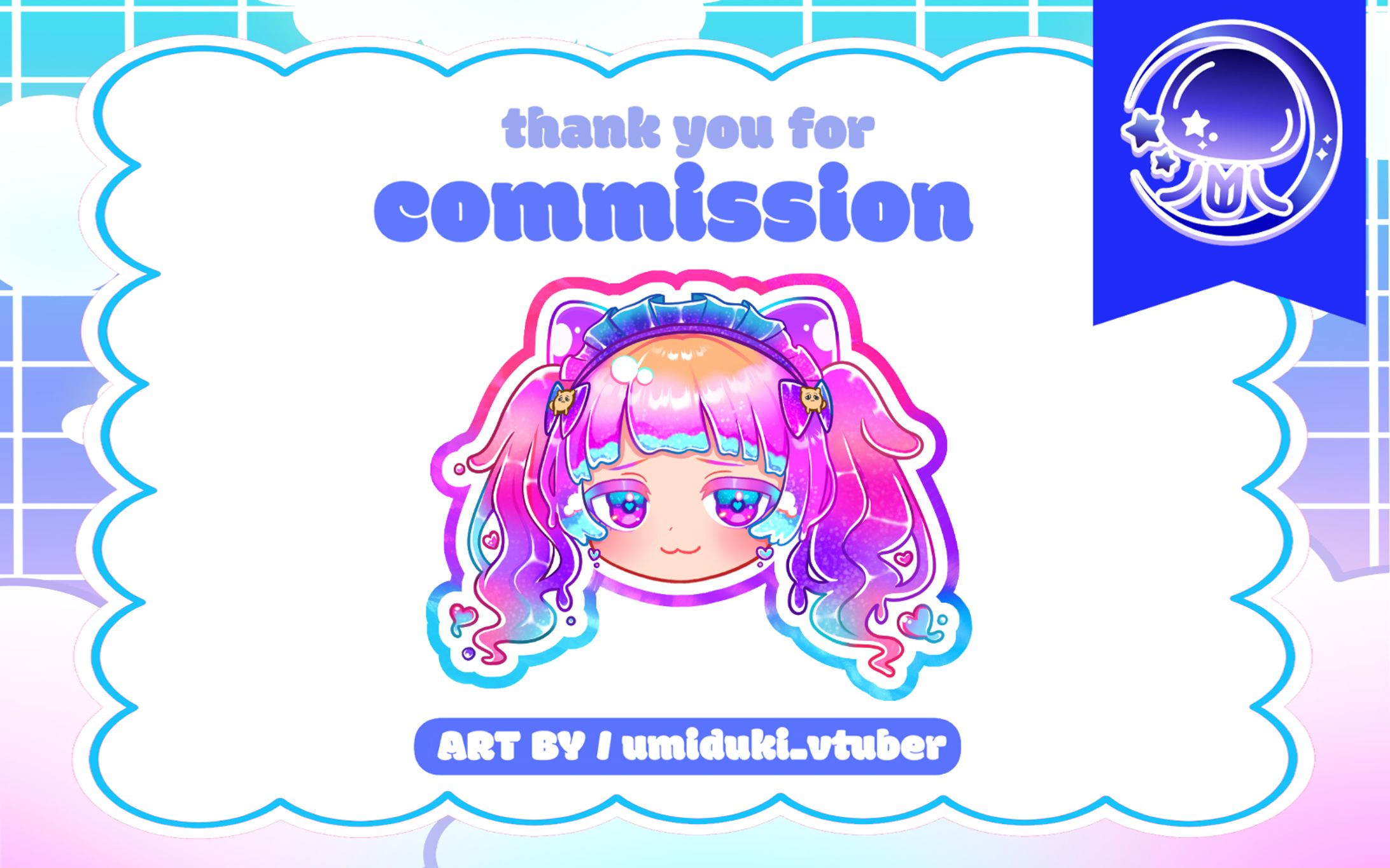 lapel pin Illustration / むもぅたゃん-1