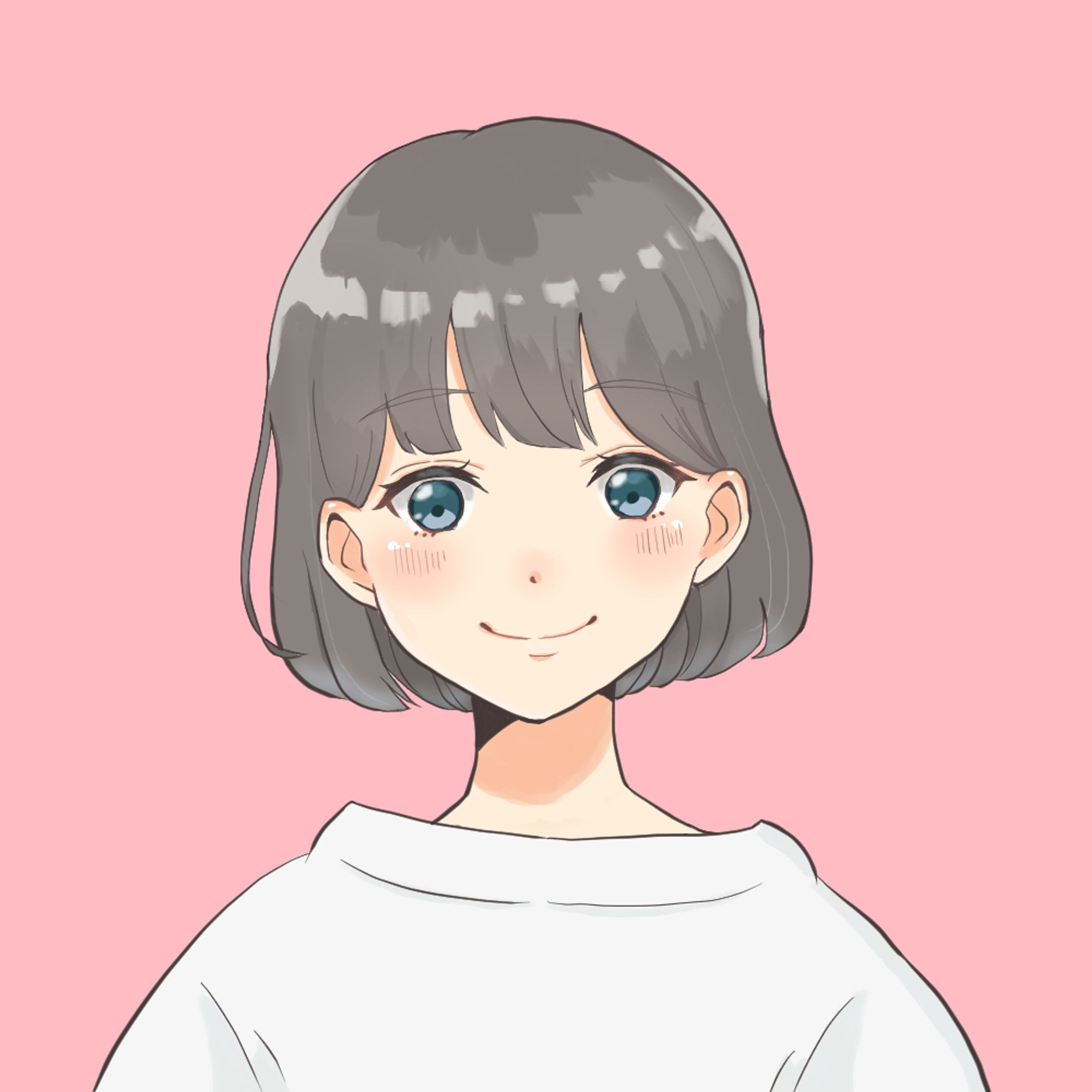 ショートカットの女性-1