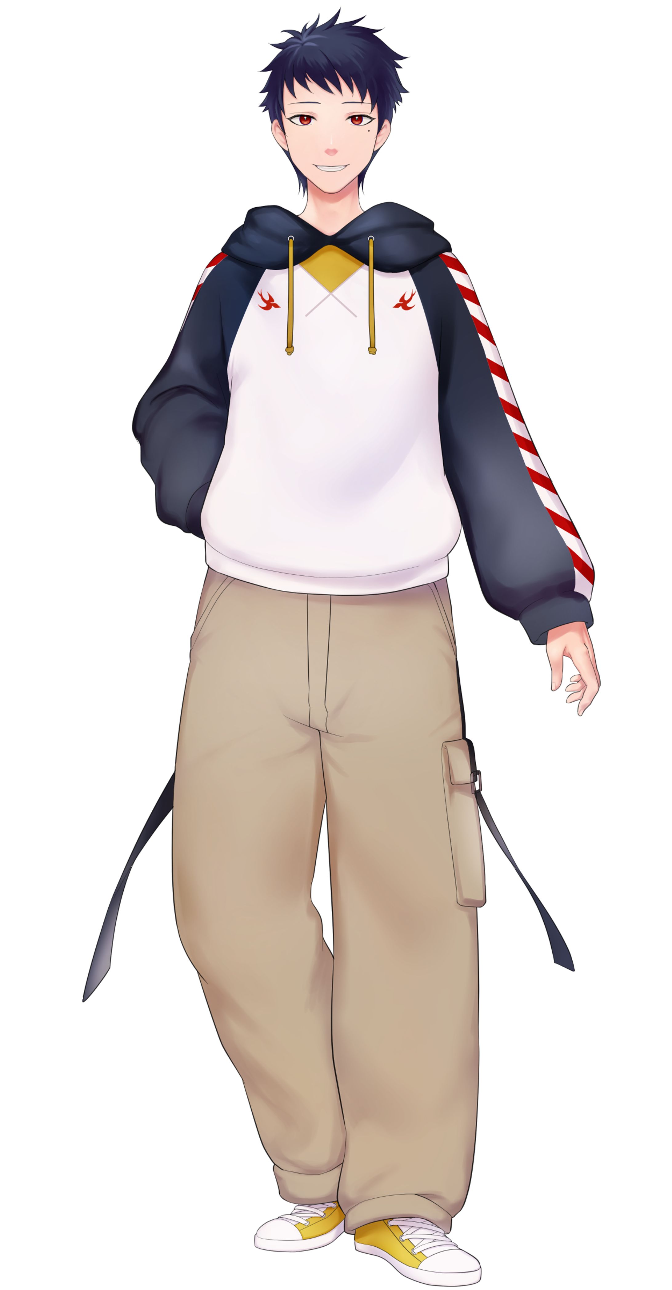 燕藤ツバメ様 Vtuber キャラクターデザイン-1