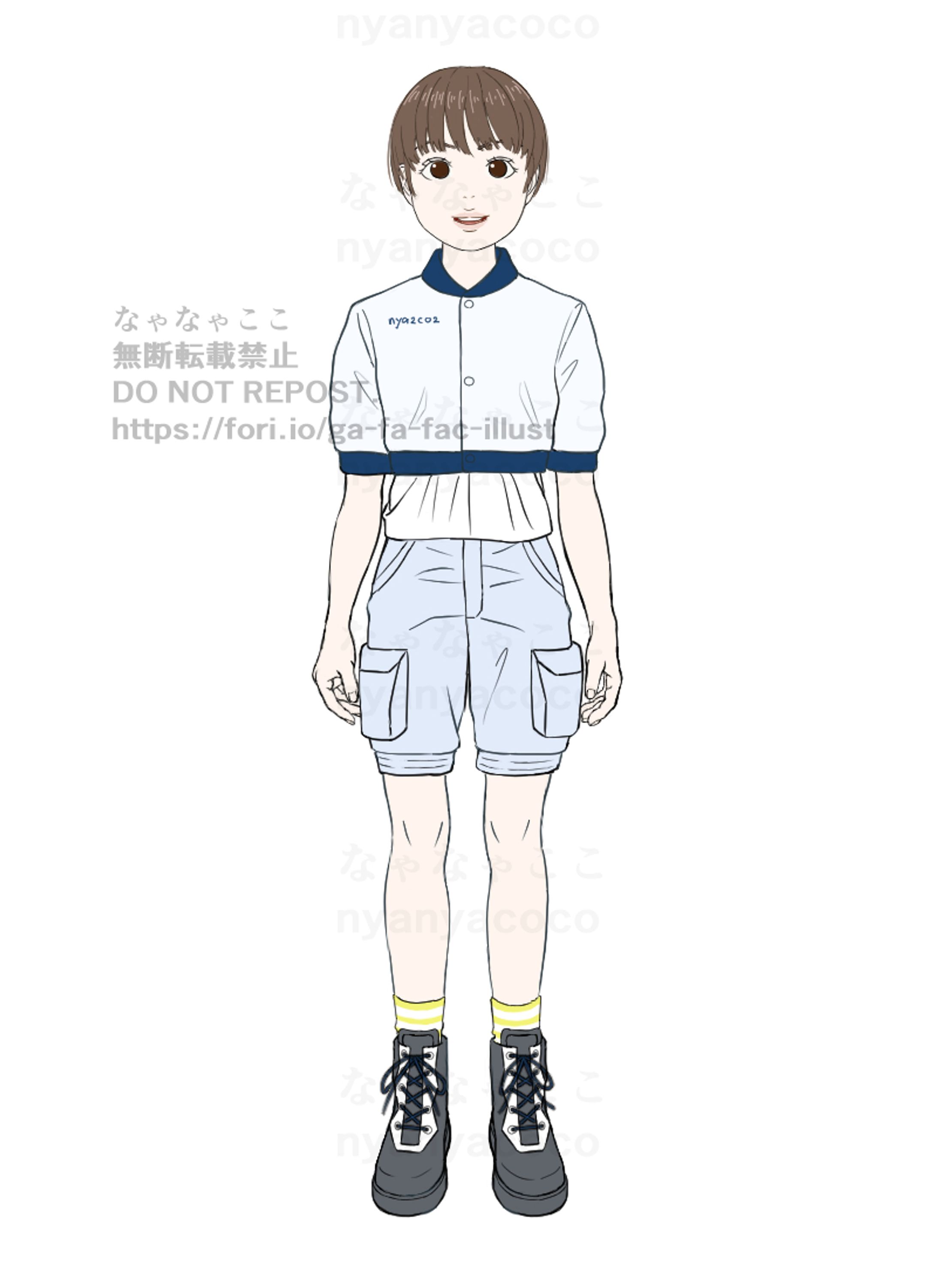 ハーフパンツ　ジャンパー　ブーツ　女の子-1