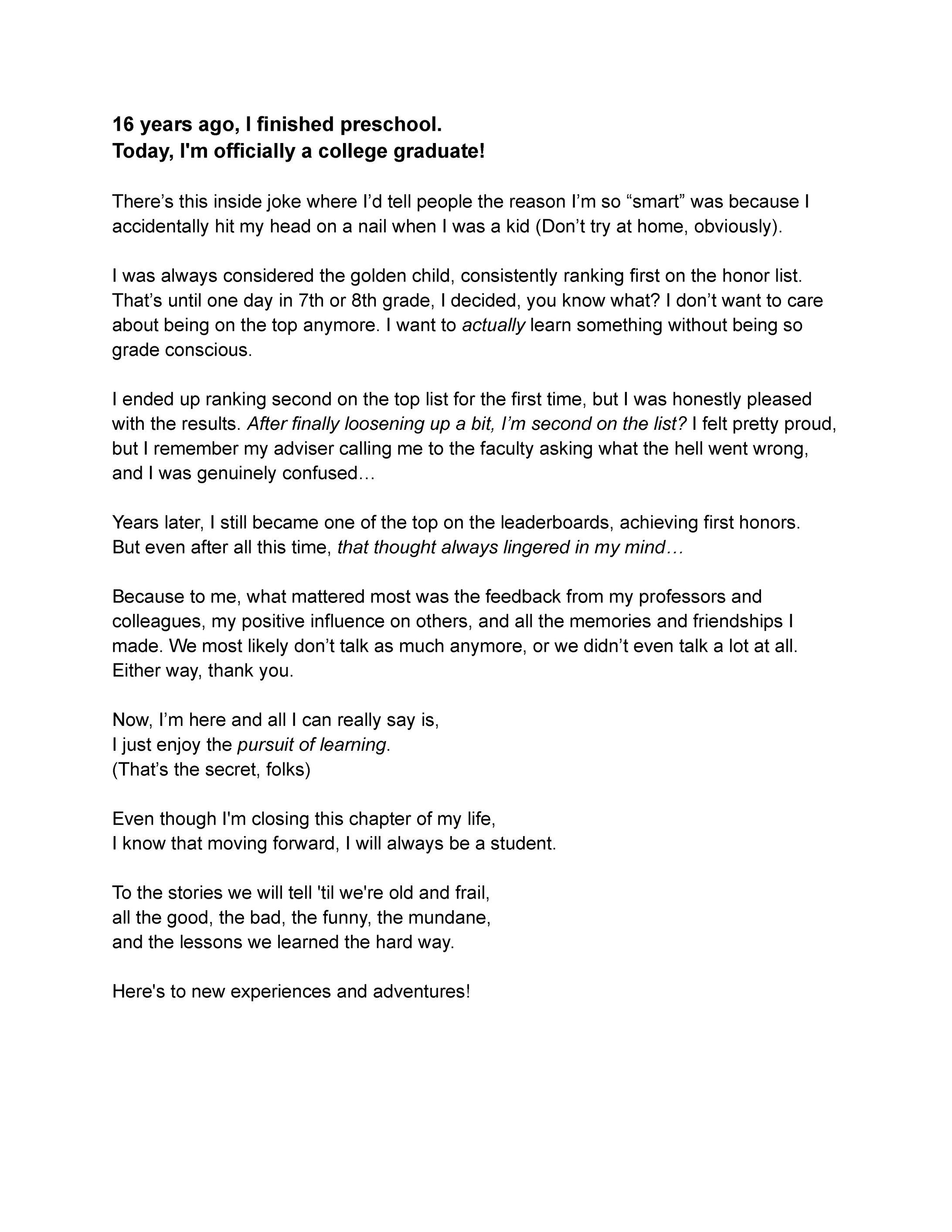 Final Thoughts From a High Achiever-1