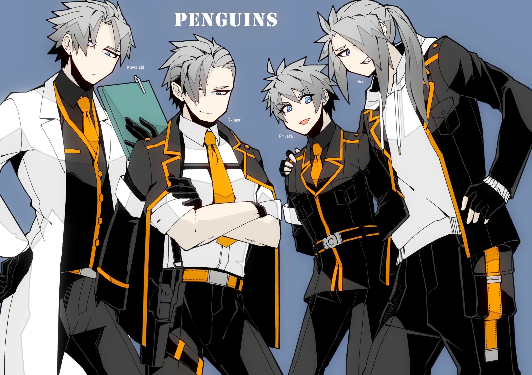 ペンギンズ擬人化-1