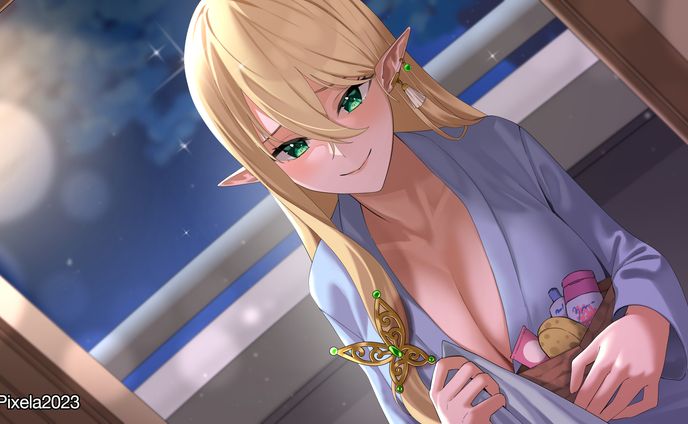 Commission illustration "【โรลเพลย์】คุณน้าข้างห้อง"