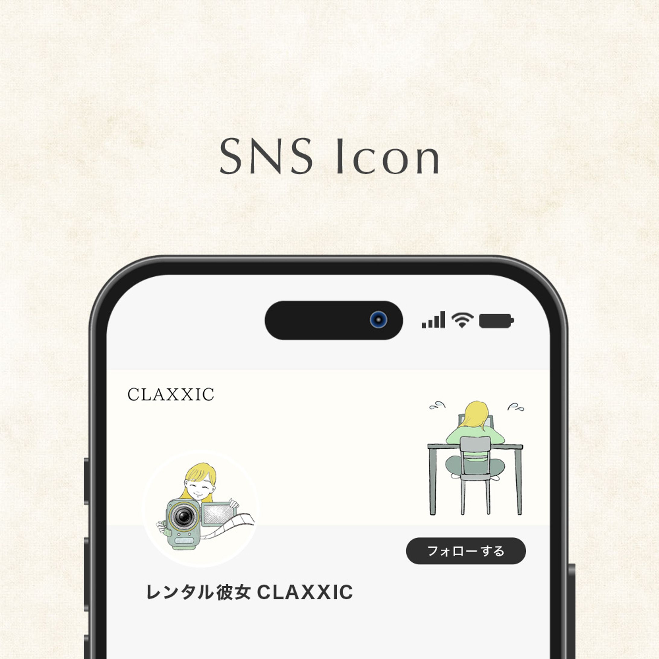 【イラスト】CLAXXIC様　SNSアイコン ヘッダー-1