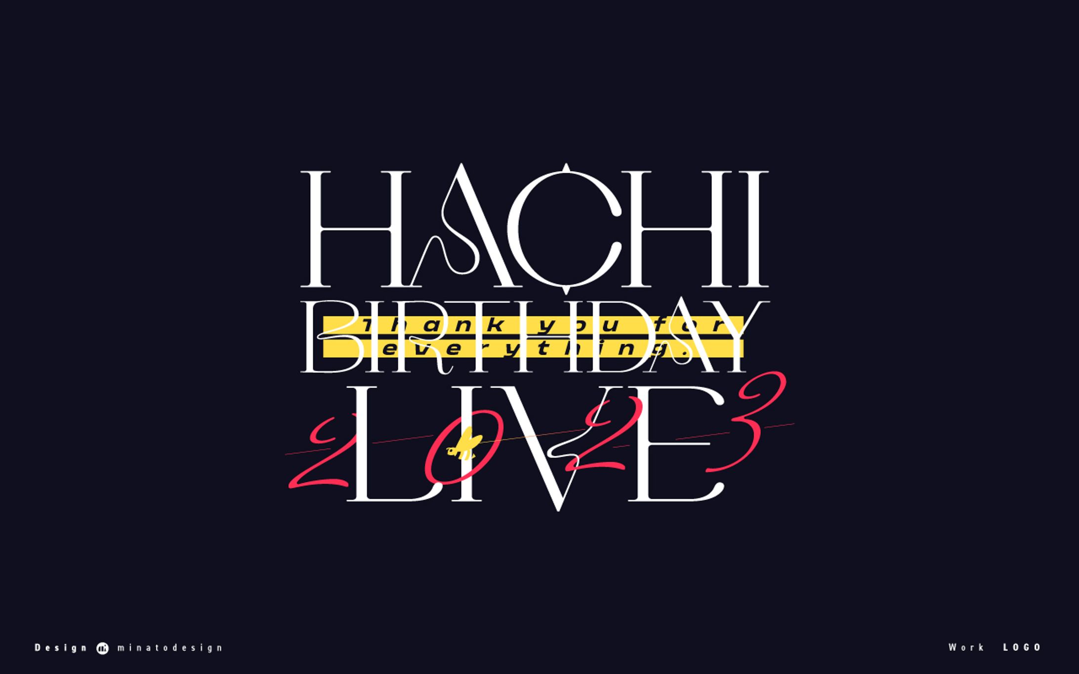 HACHIさん バースデーライブ ロゴデザイン-1