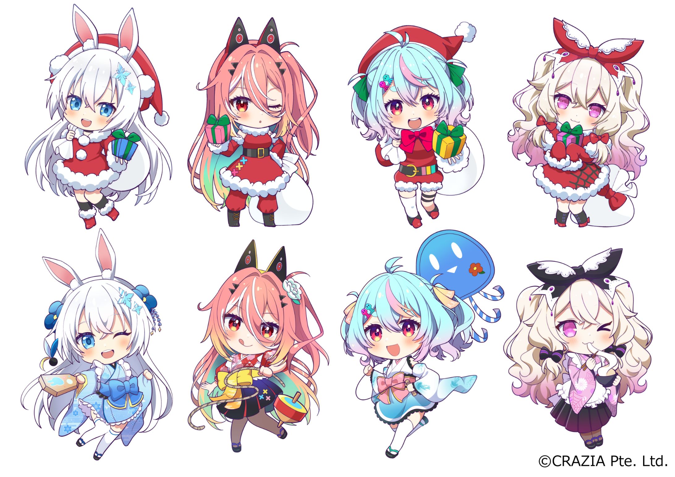 VTuber事務所VOLs様/クリスマスグッズ・お正月イラスト制作-1