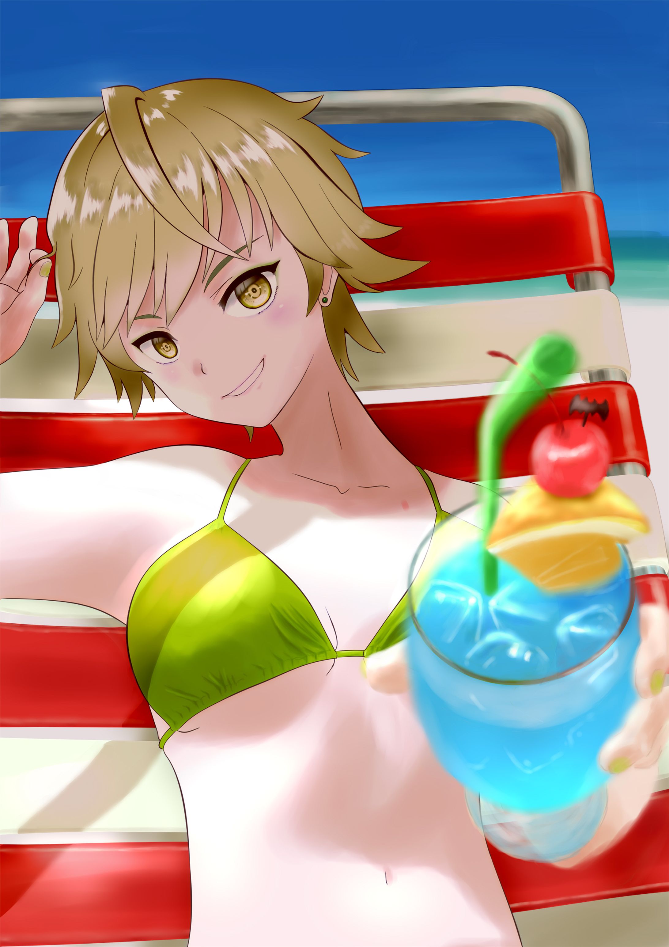 水着の九条茘枝様-1