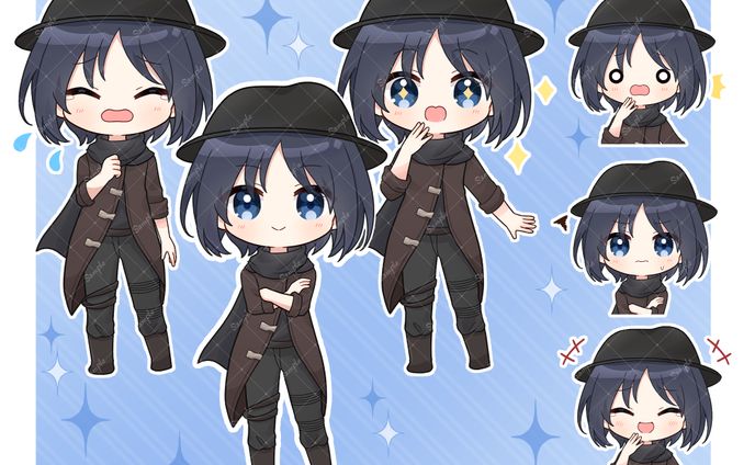 SDイラスト(2.5頭身シンプル作画)
