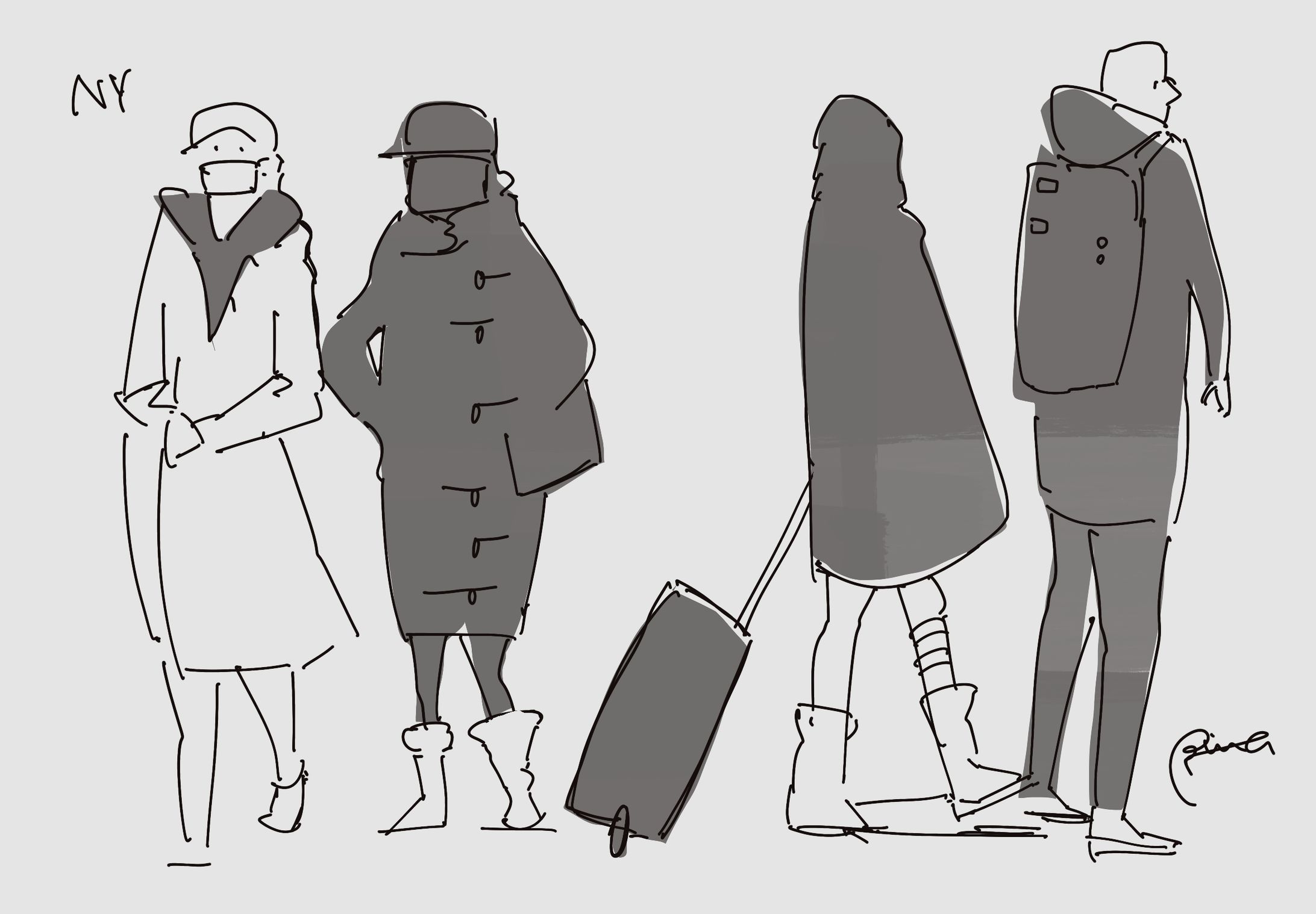 Cafe sketch NY-1