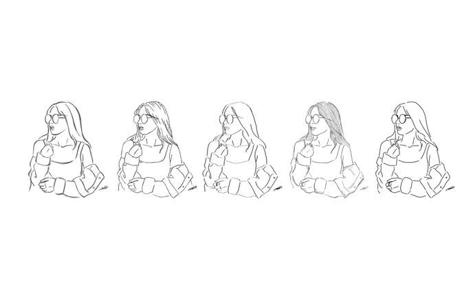 いろいろな線画