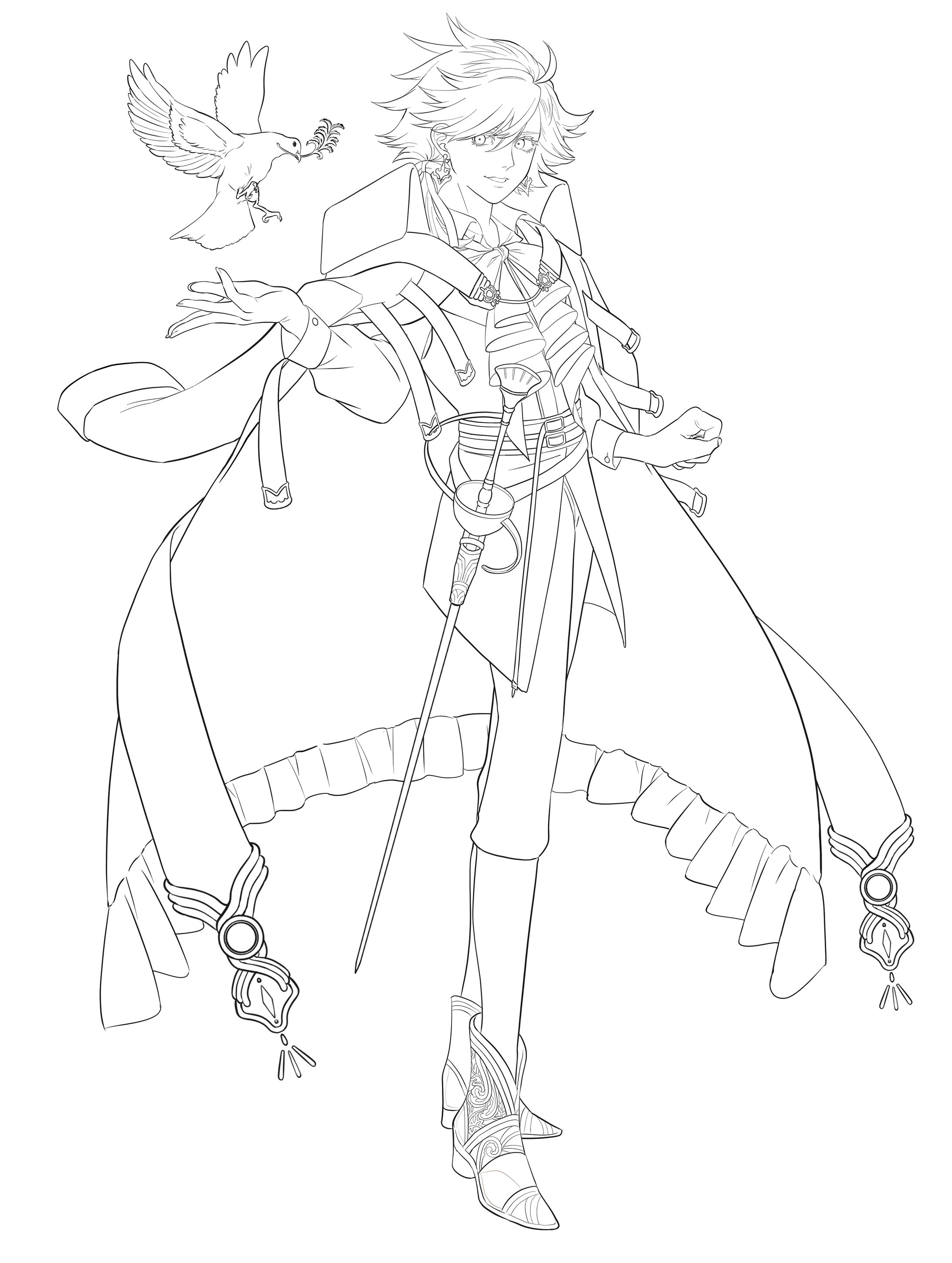 キャラクター線画-1