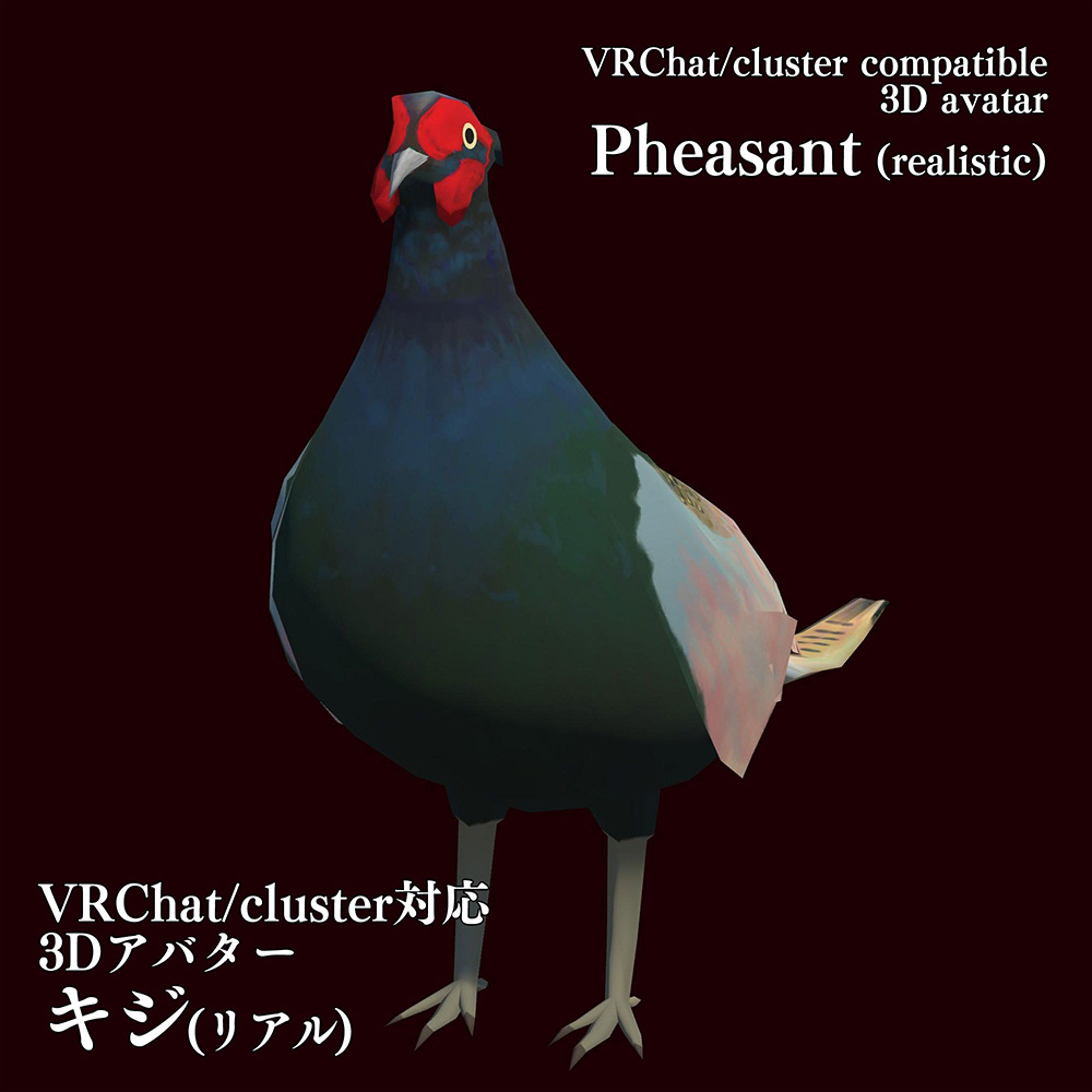 【3Dアバター】キジ(リアル)-1