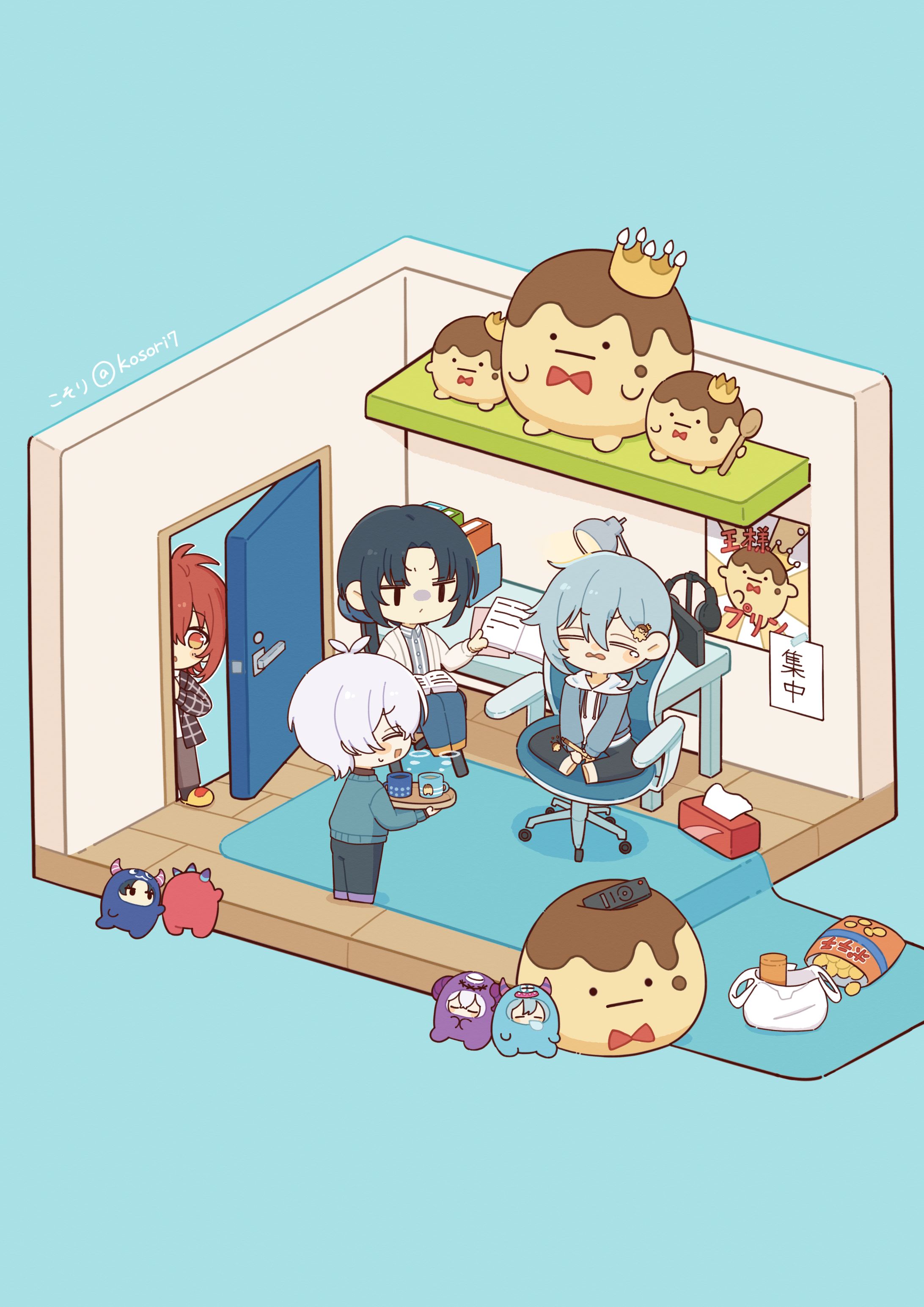 高校生組、試験前。-1