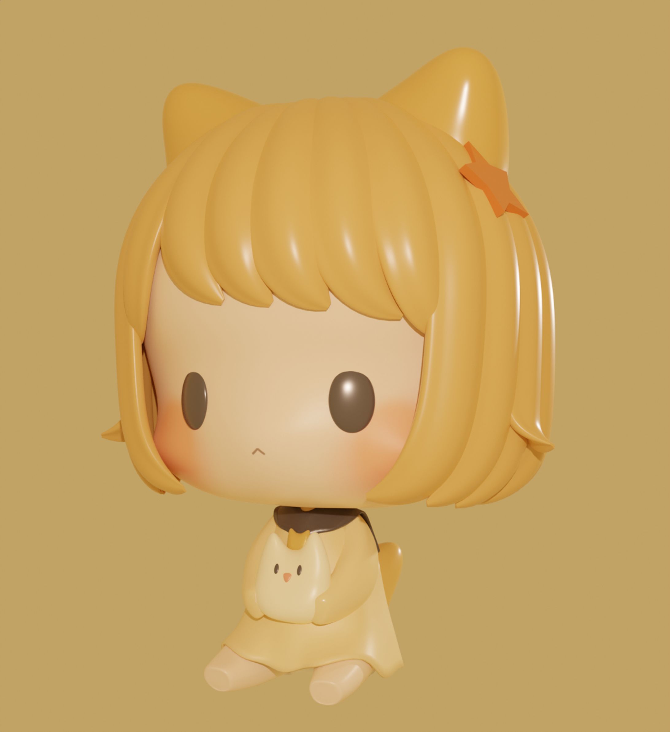 【のここさん】3Dマスコット【配信者さん】-1