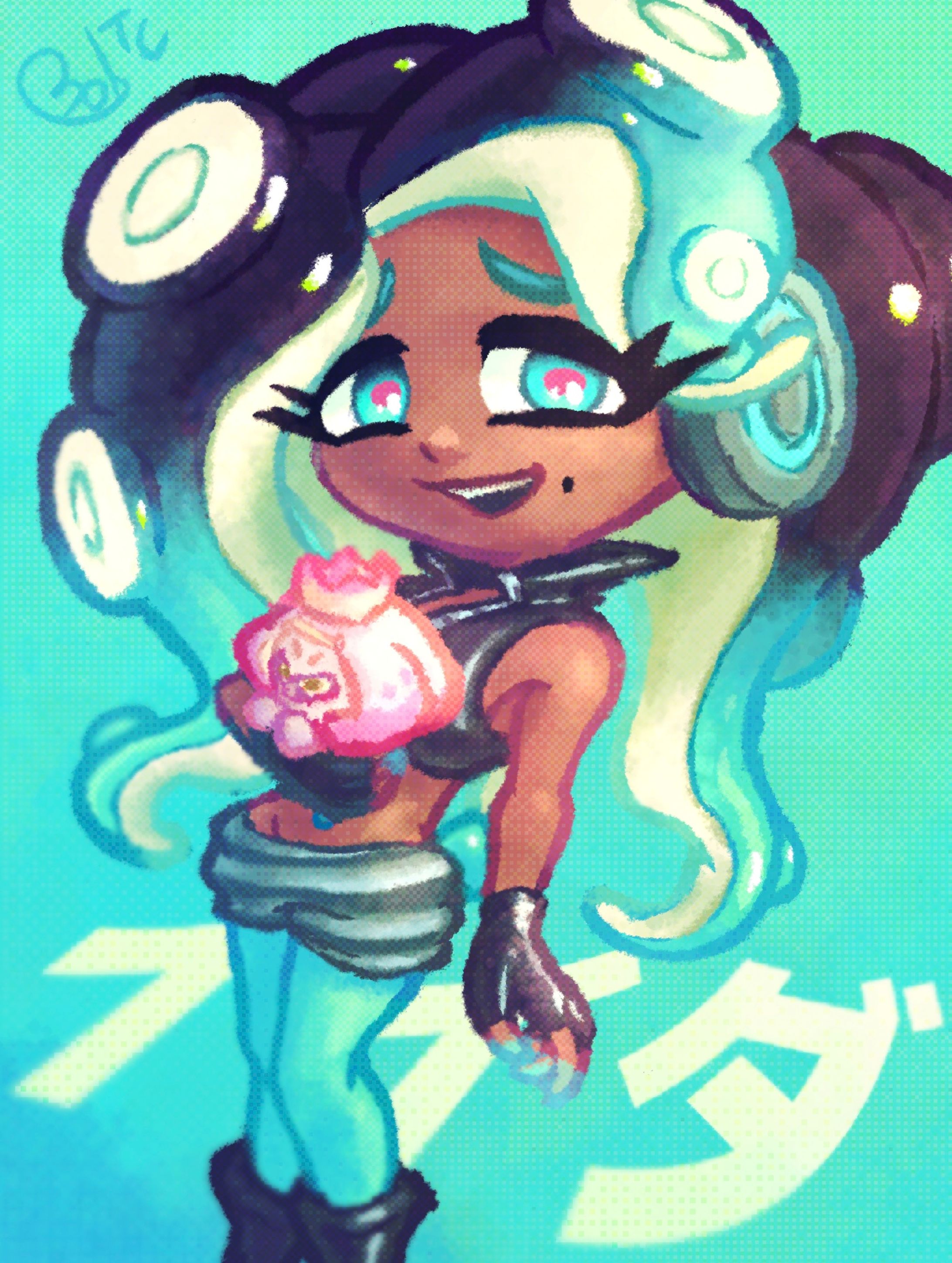 イイダwithセンパイぬい - Splatoon-1