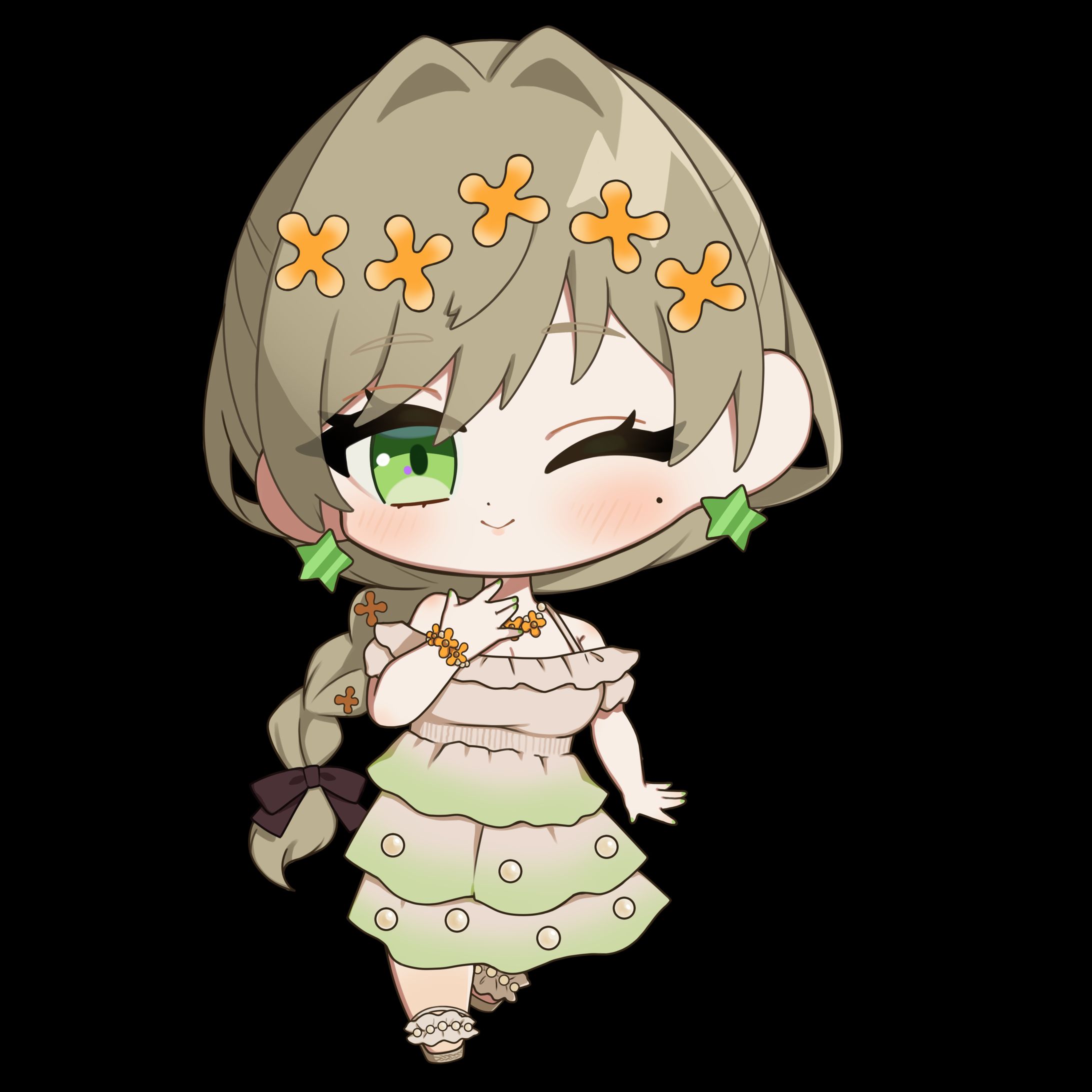 【ミニキャライラスト】花珠いまり様-1