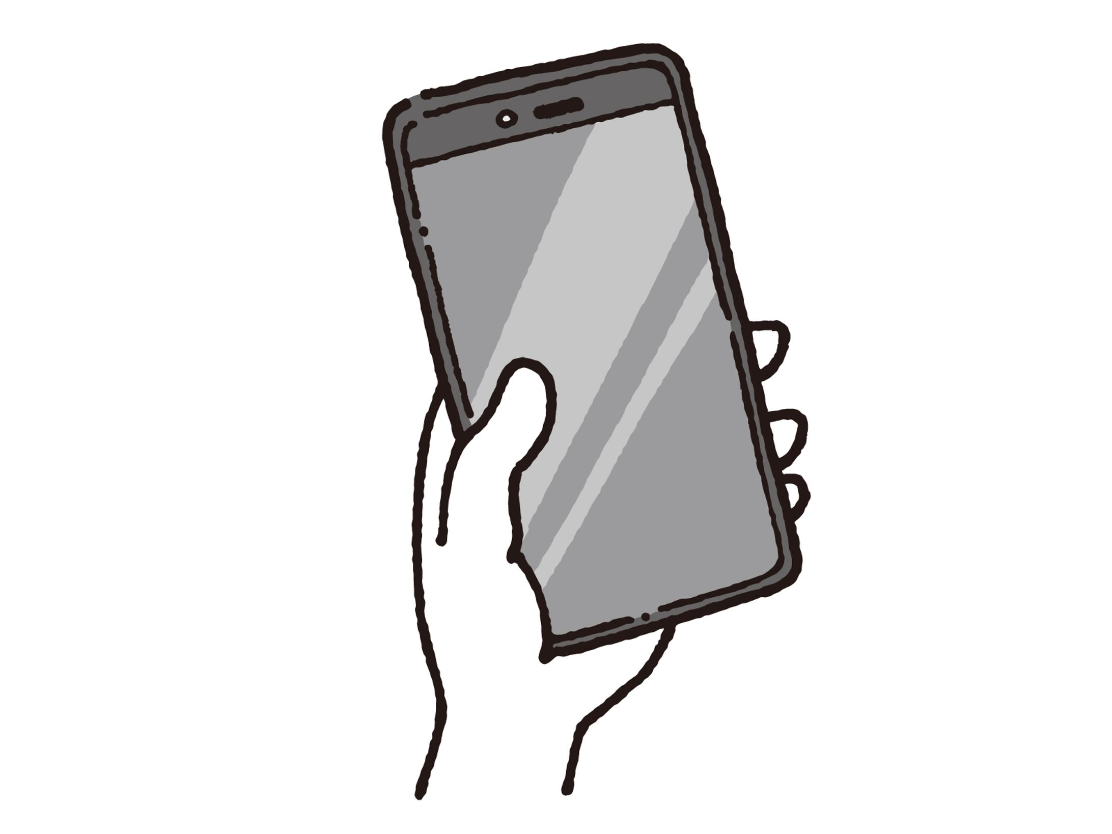 スマホを持つ手 -1