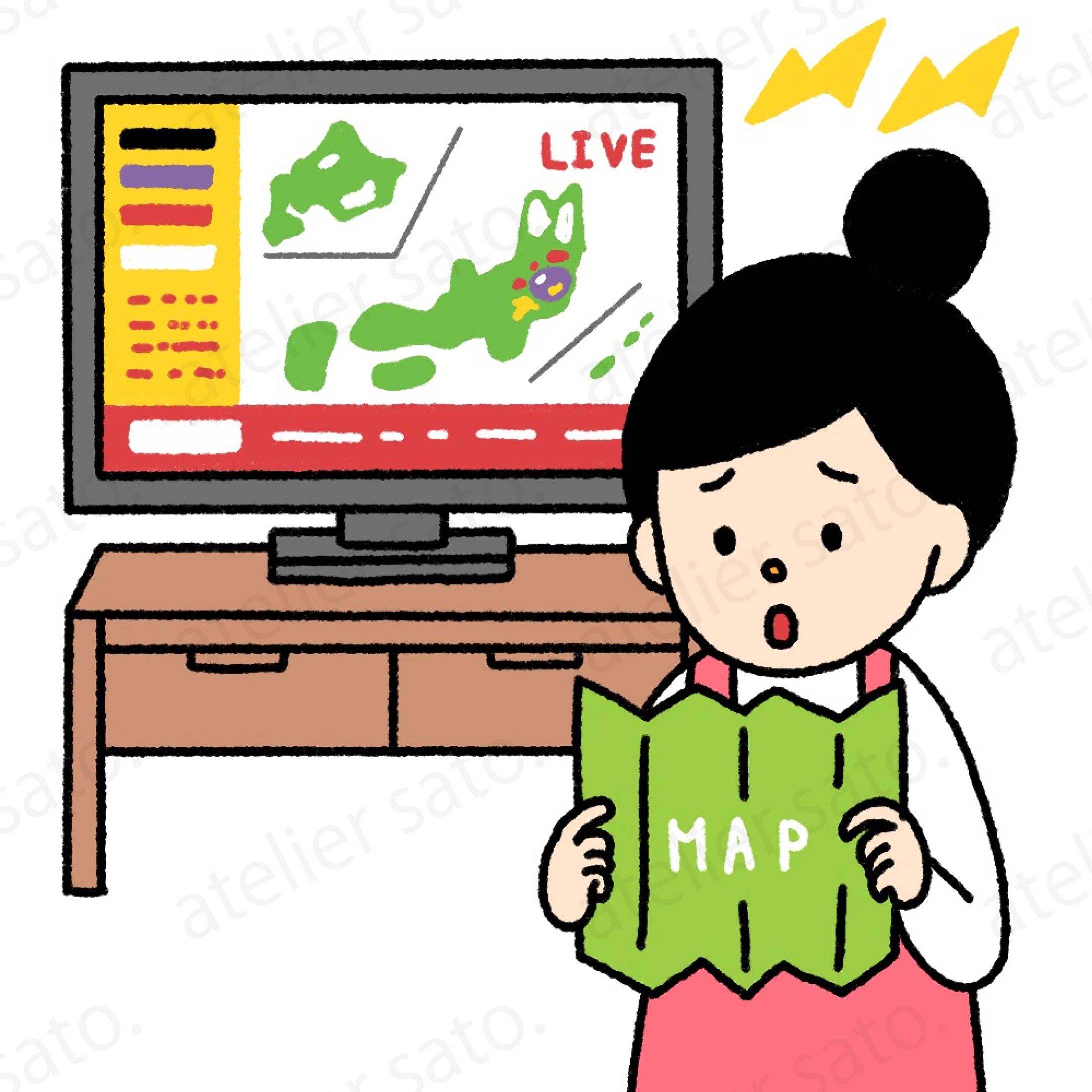 災害についての説明用カットイラスト-1