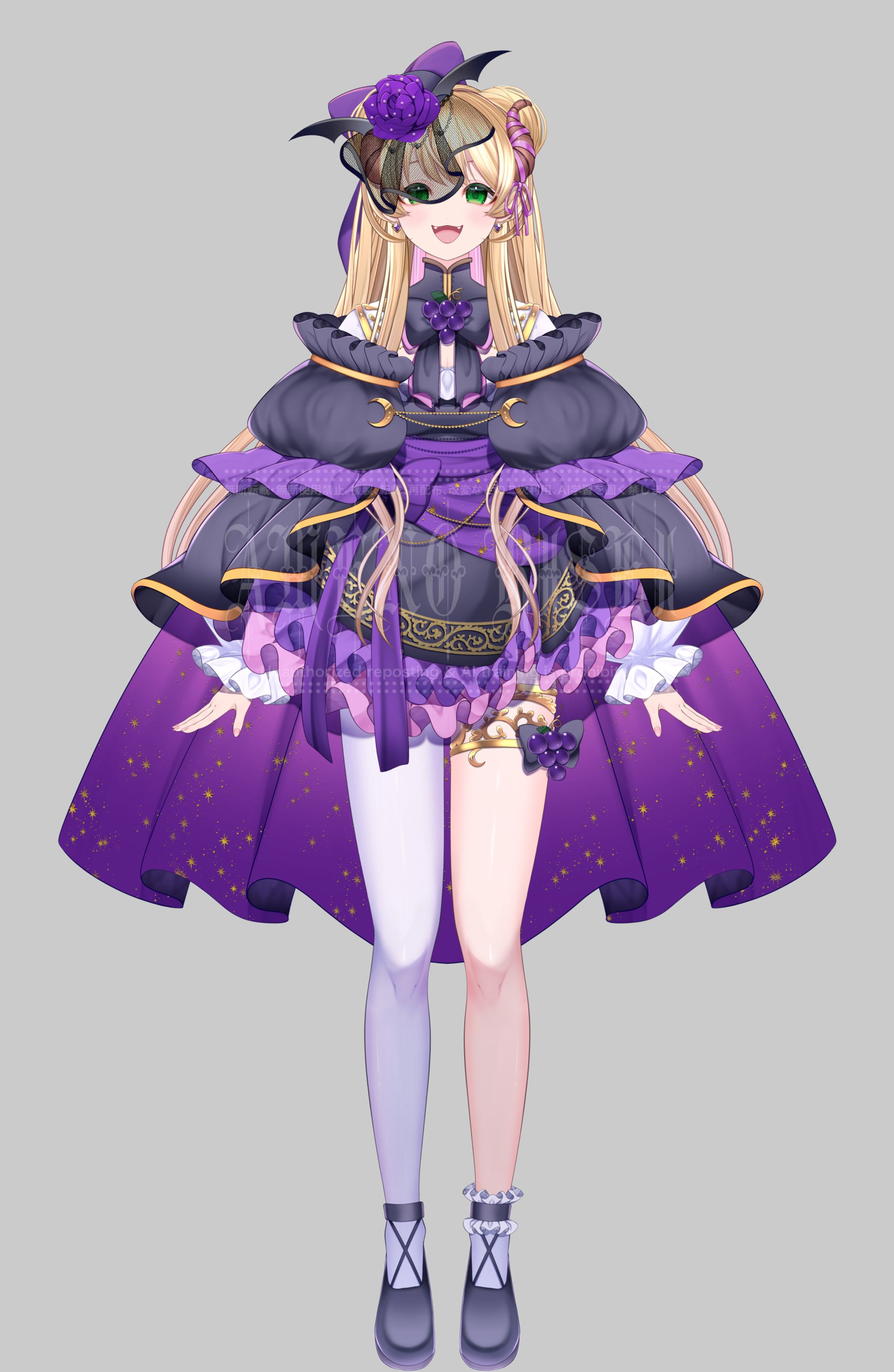 上坂ころろ様 Live2D用パーツ分けイラスト 2024-1