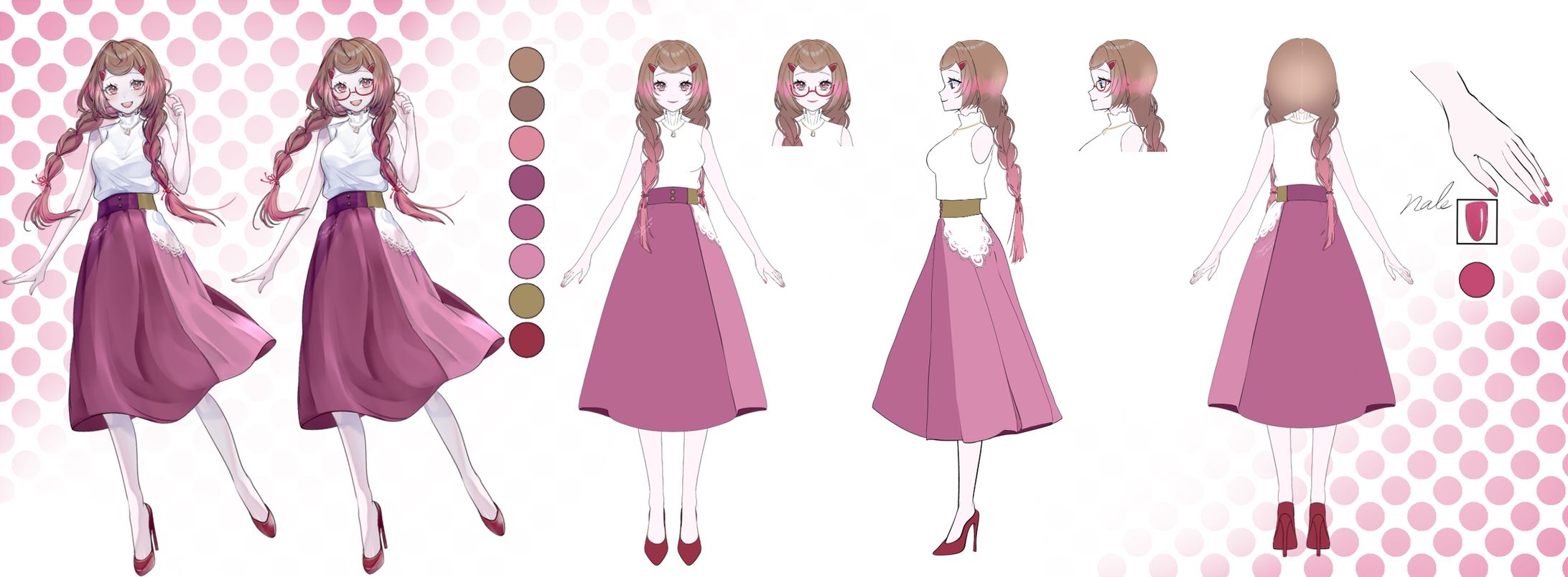 早稲田文理専門学校様/東京GAMESHOWキャラクター三面図まとめ-1