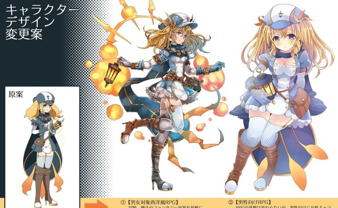 絵柄描き分けのサンプル/RPG風orギャルゲー風